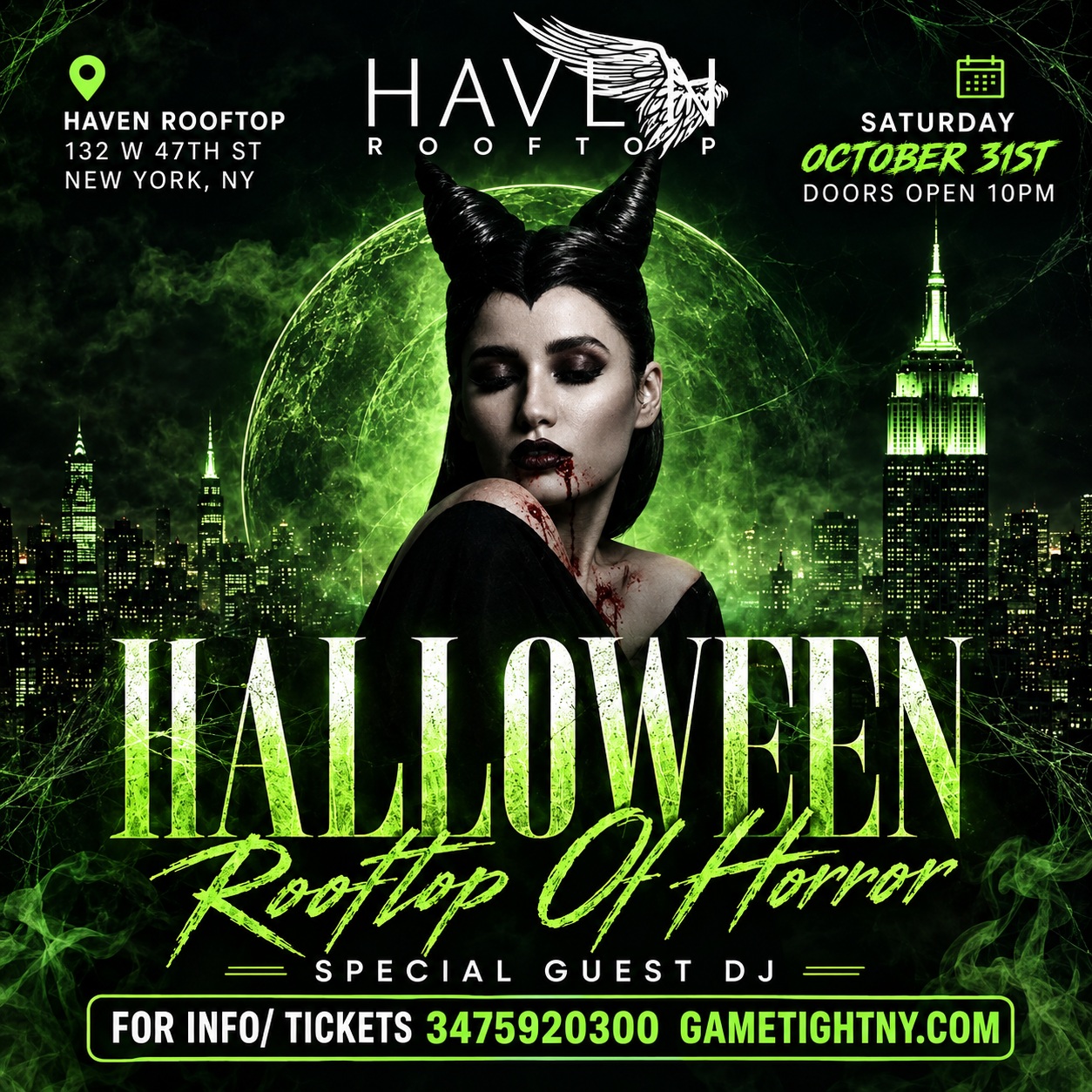 HAVEN Rooftop Of Horror Halloween Party 2026 — event image